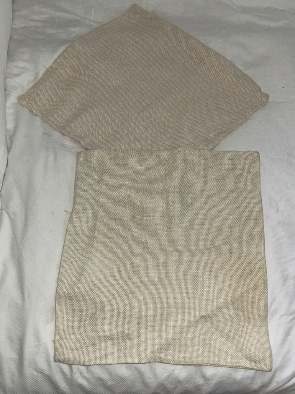 West Elm LINEN ivory pair of accent pillow covers